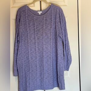 J Jill A-line XL Lavender Cable knit sweater